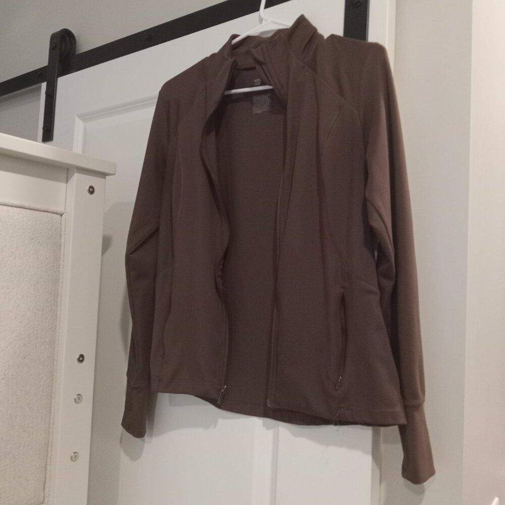 GREAT CHOCOLATE BROWN TRACK JACKET ALL IN MOTION